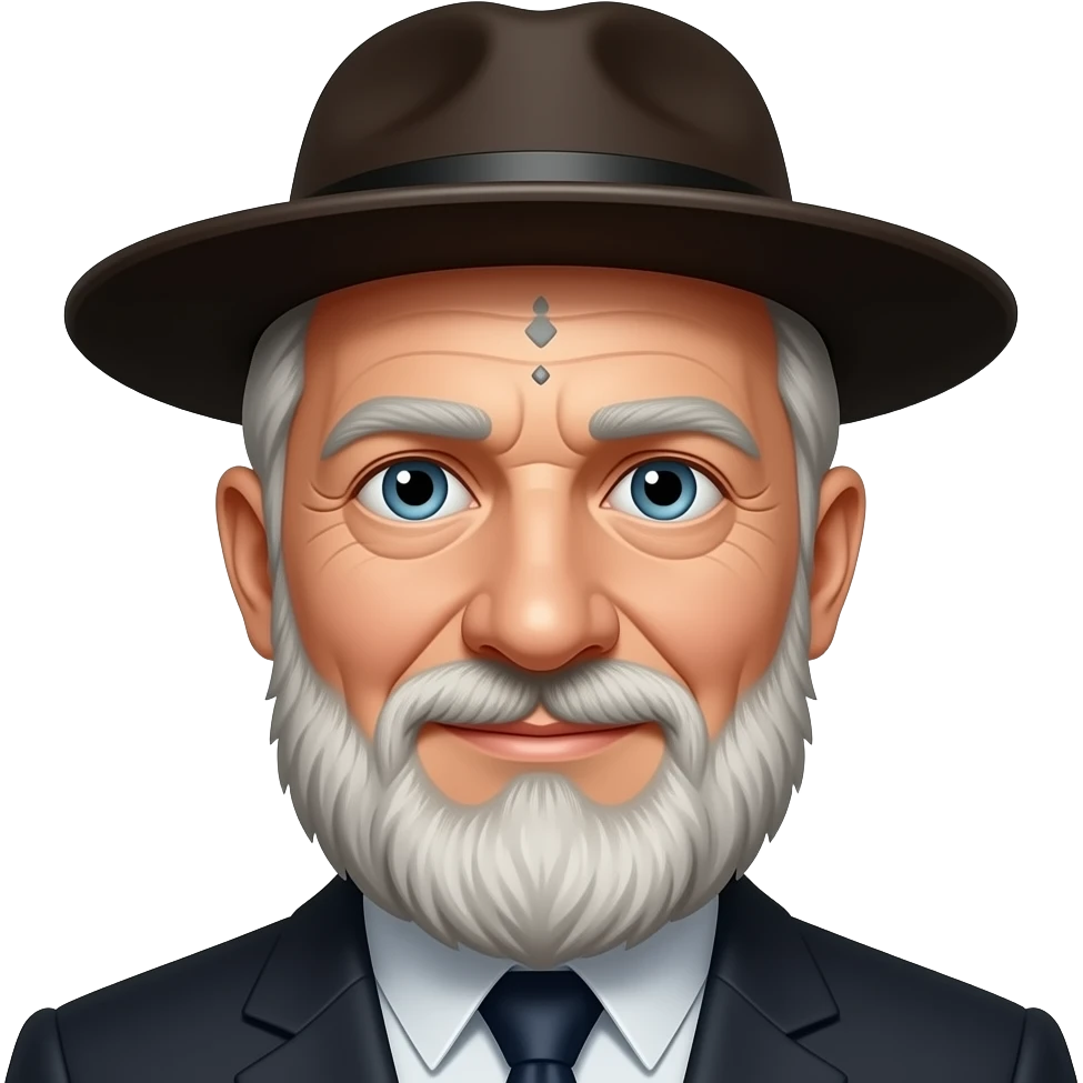 Jewish man  big nose and mark on forehead emoji