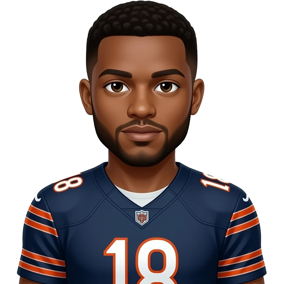 caleb williams 18 chicago bears football jersey emoji
