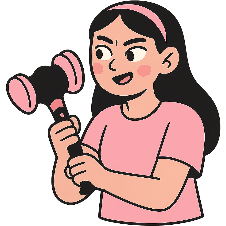 BLACKPINK-inspired gothic lightstick, no hearts, soft and expressive, black and pink, pastel toon style emoji