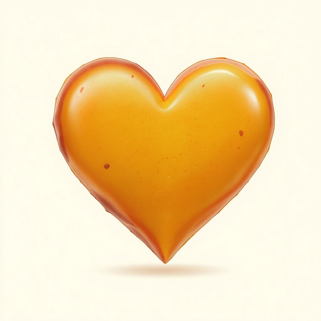 food heart emoji, shiny, no background emoji