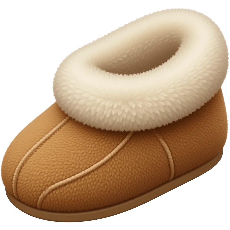 single rbrown furry slipper emoji