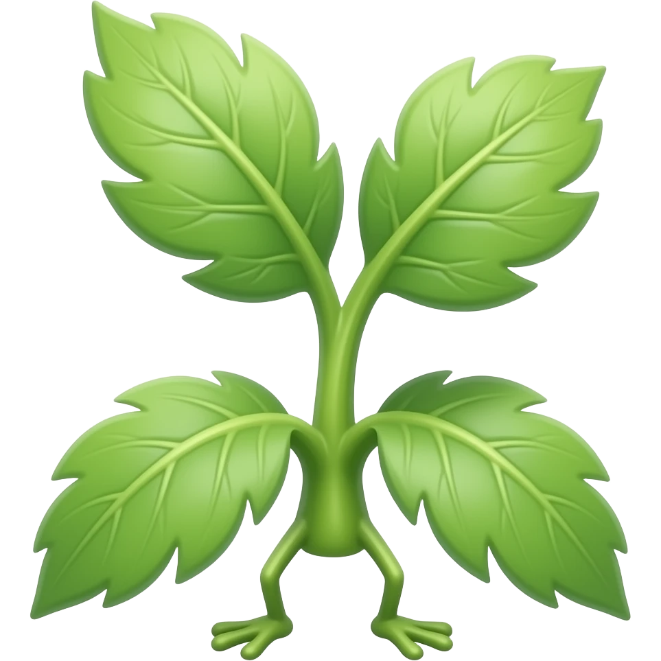 A plant with legs with no arms emoji