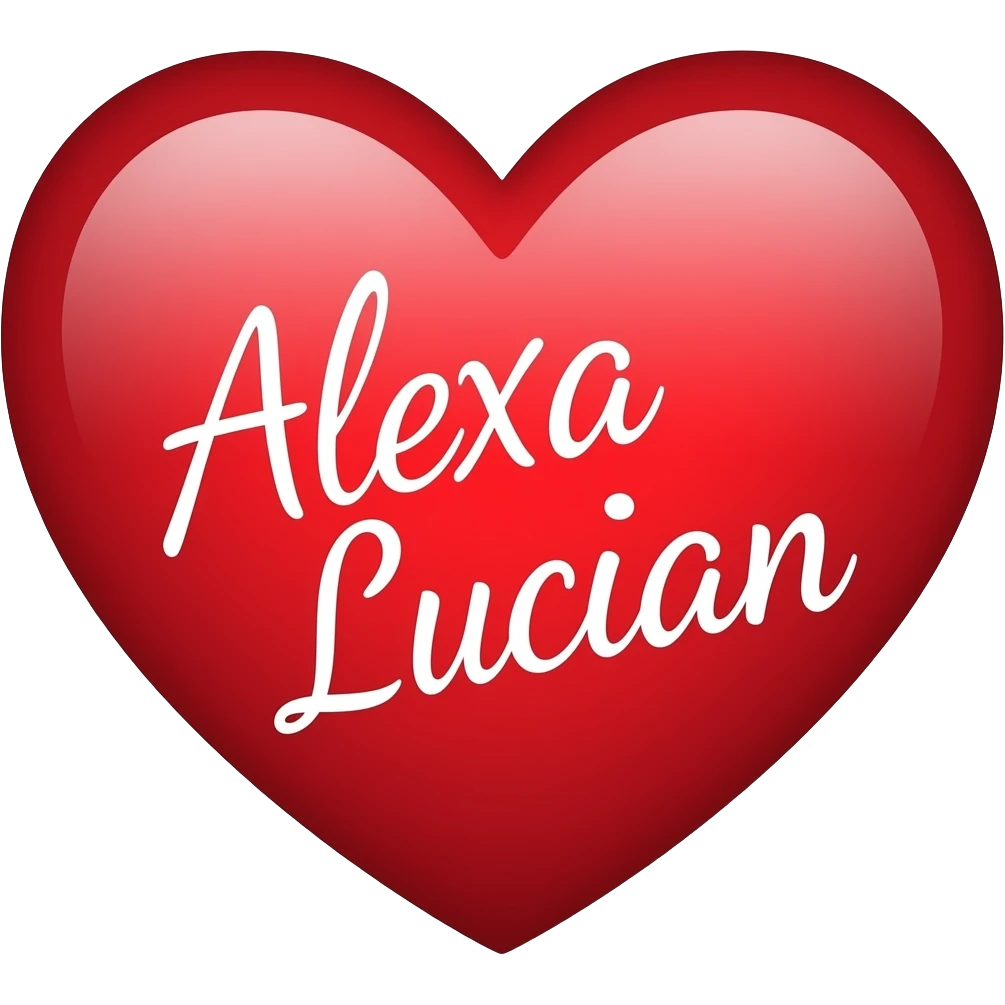 heart that says alexa and lucian emoji