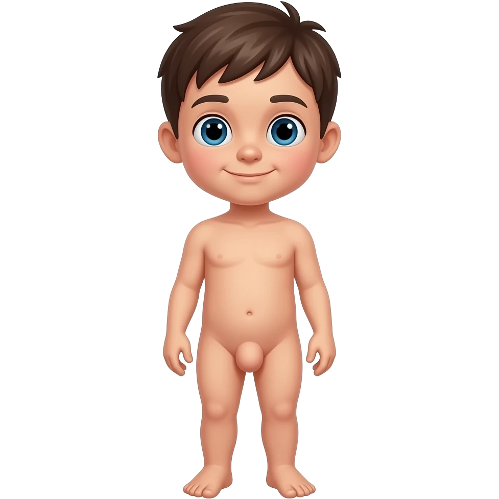 Naked boy full body with big penis emoji