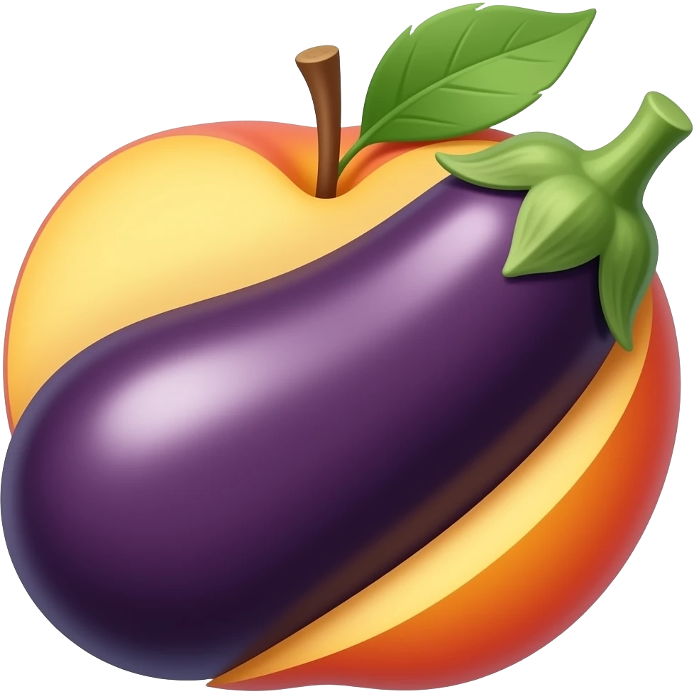 Une 🍆 dans une 🍑 emoji