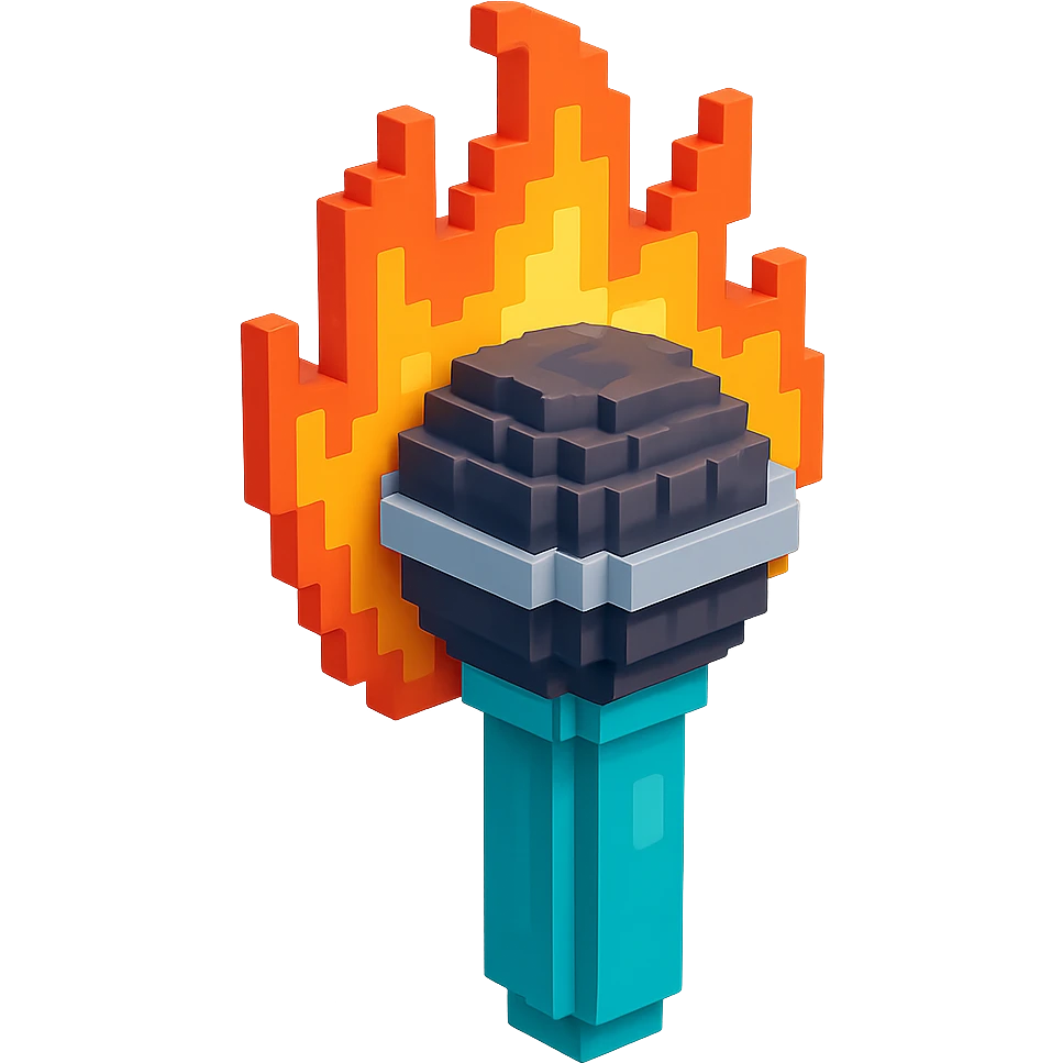 microphone on fire emoji