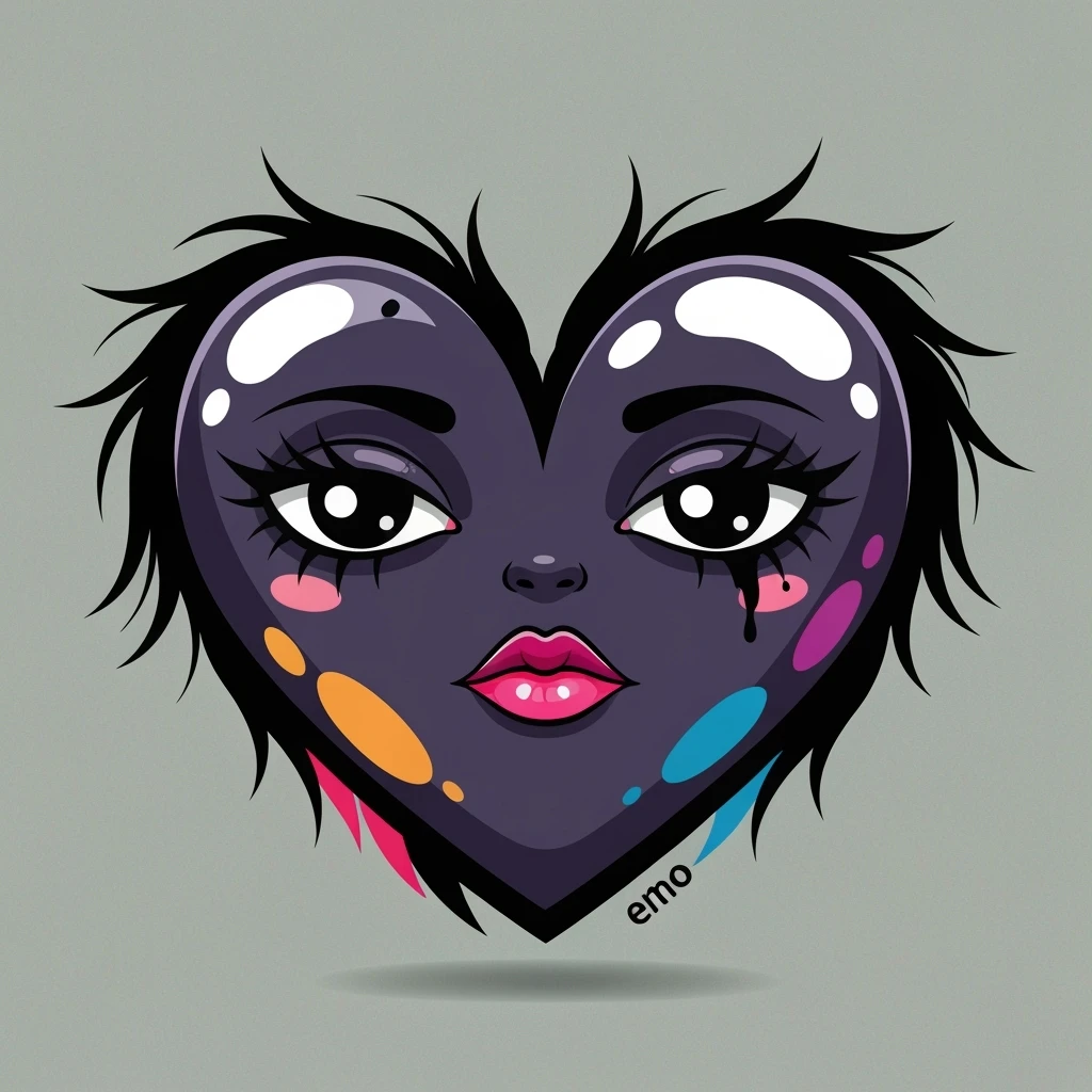 cute emo heart emoji