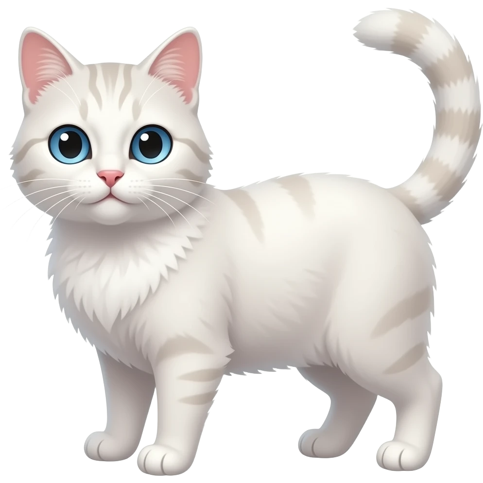 Katze, weißes fell, blaue augen emoji