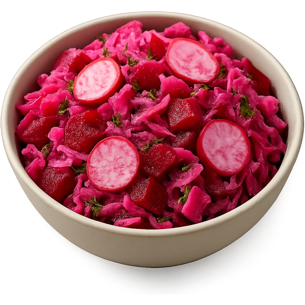 pink salad, no background emoji