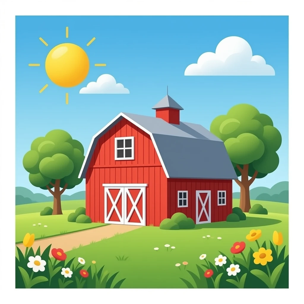 RED BARN emoji