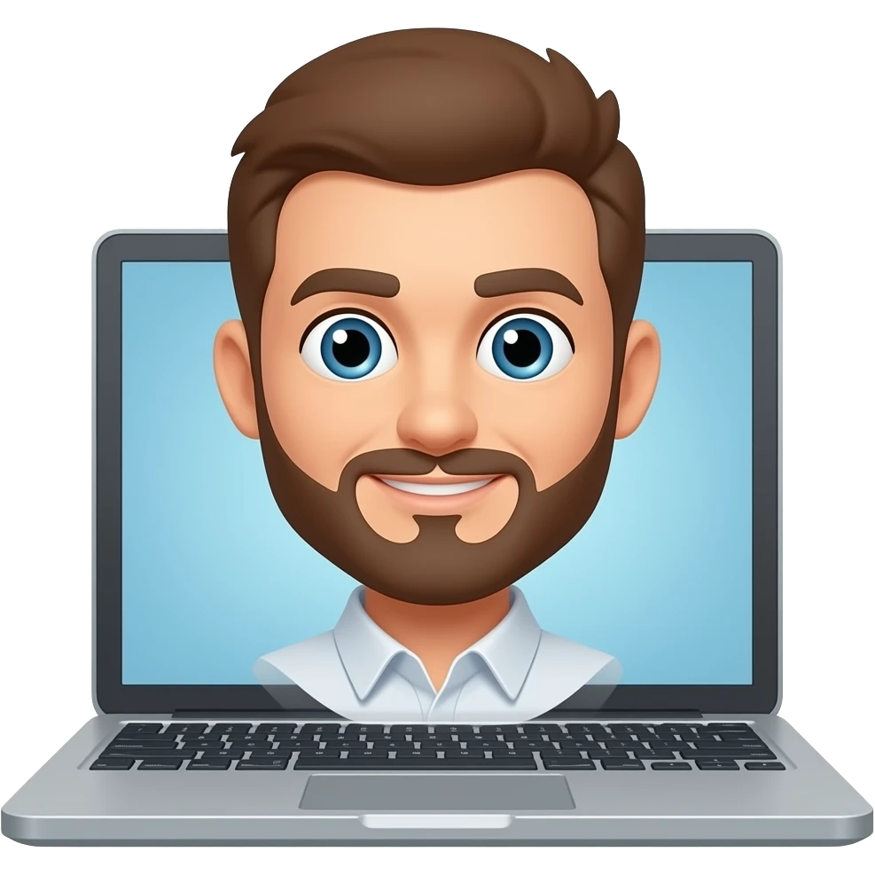 Video editor editing laptop emoji