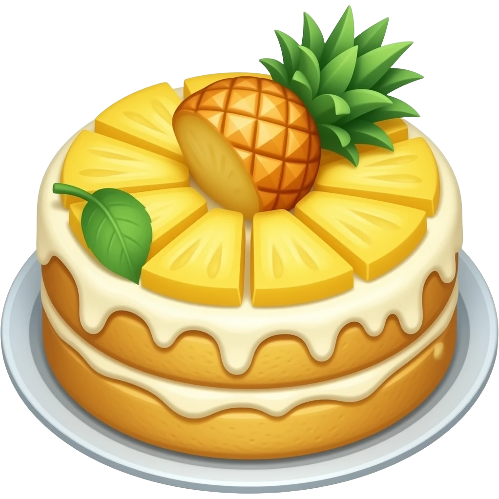 Gâteau ananas emoji