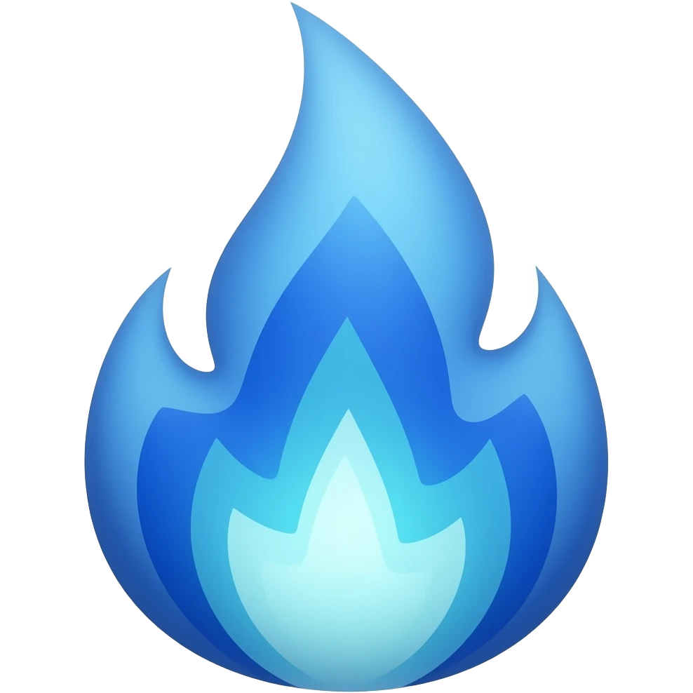 Blue fire 🔥 emoji