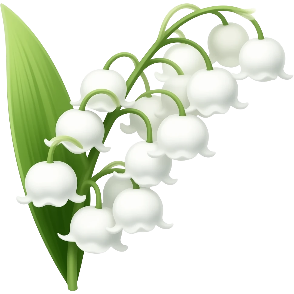 white lily of the valley emoji