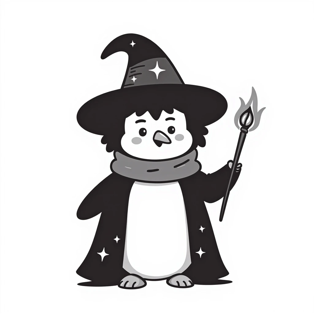 Penguin Wizard emoji
