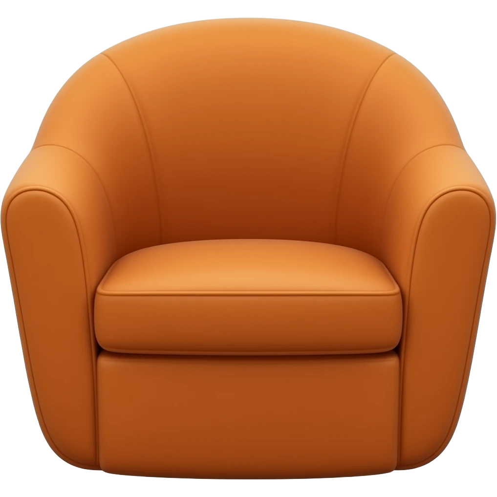 orange velvet round armchair emoji