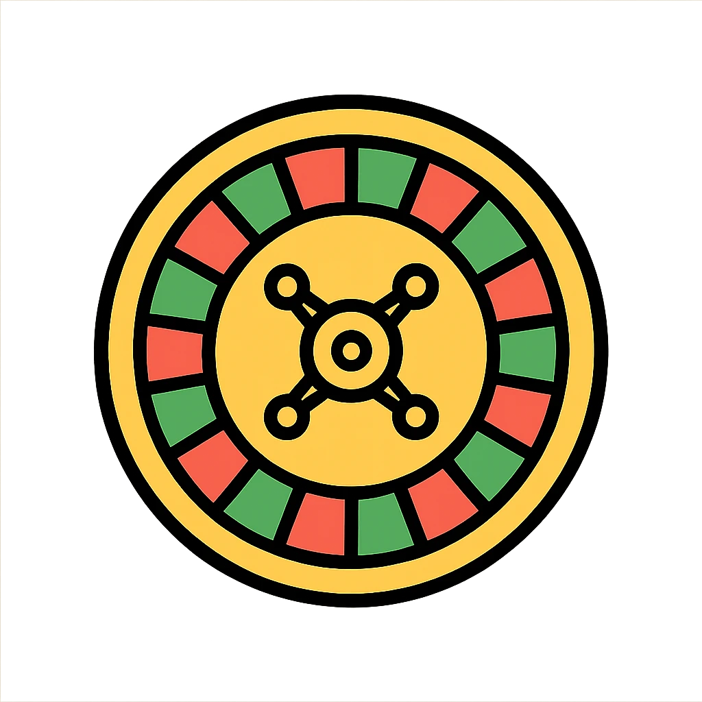 roulette icon, clean and modern style emoji