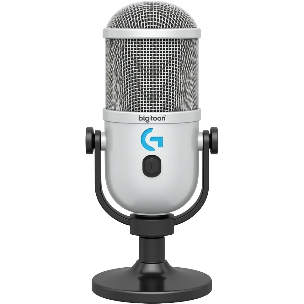 White Logitech Blue Yeti Microphone emoji