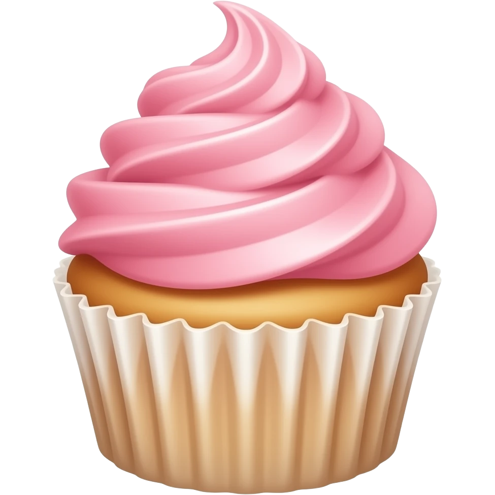 Cupcake with pink icing emoji