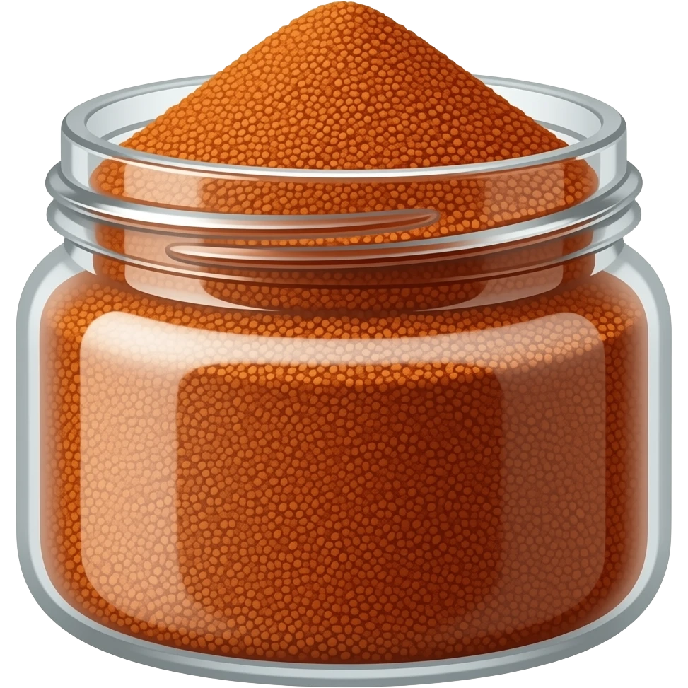 milled Cayenne pepper in a jar emoji