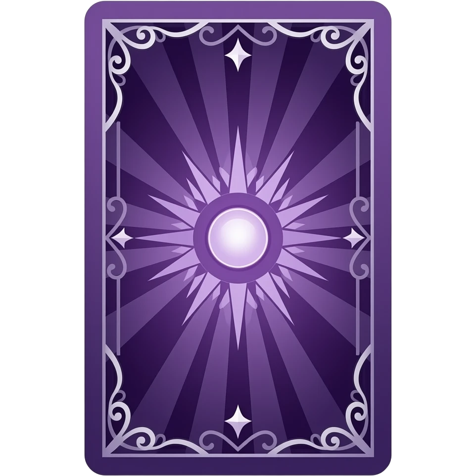 Fantasy magic Tarot card backs purple design emoji