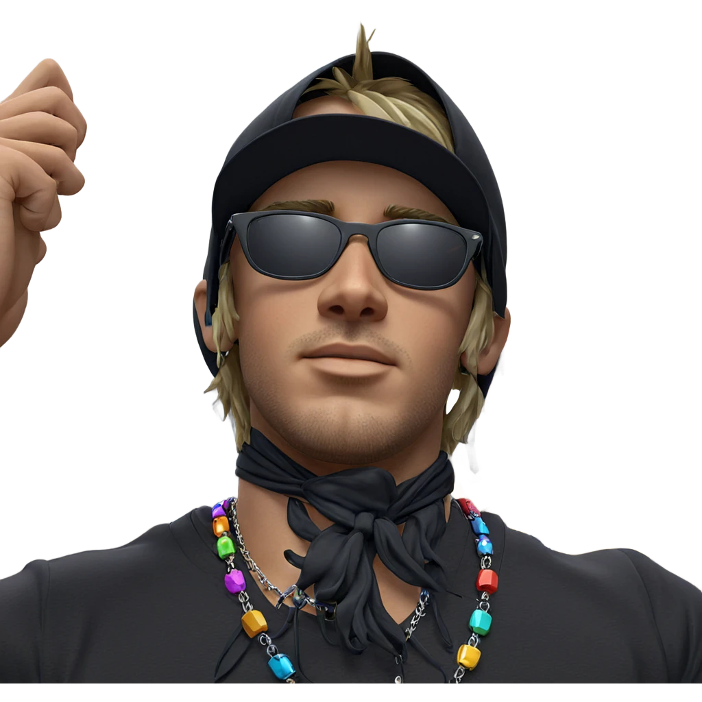 boy in sunglasses with necklace emoji