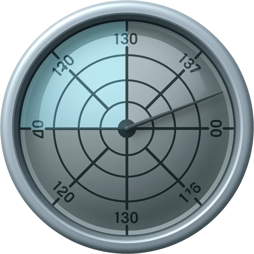 雷达显示屏上是杂乱的信号 emoji