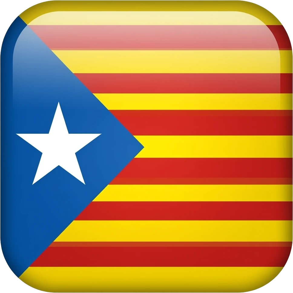 Flag of Catalona with a blue stripe on the left emoji