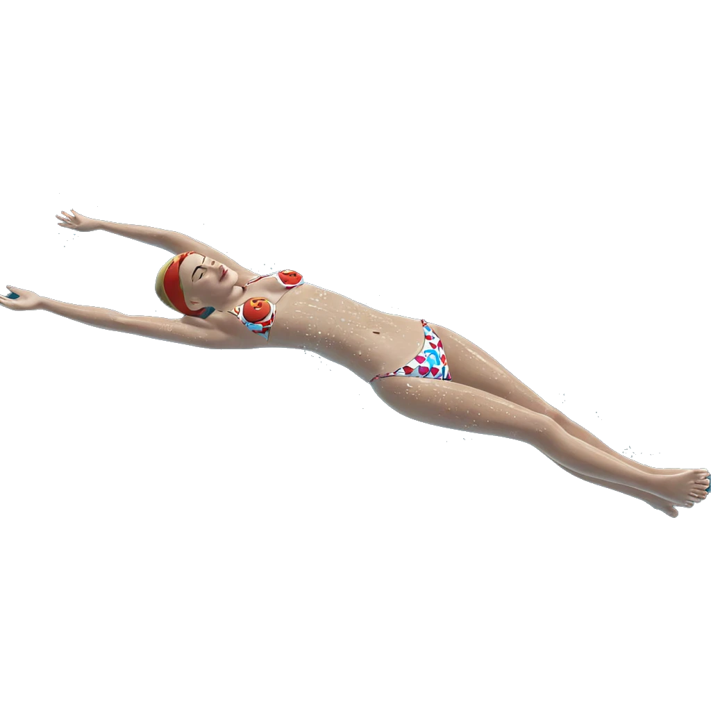 girl in bikini afloat emoji