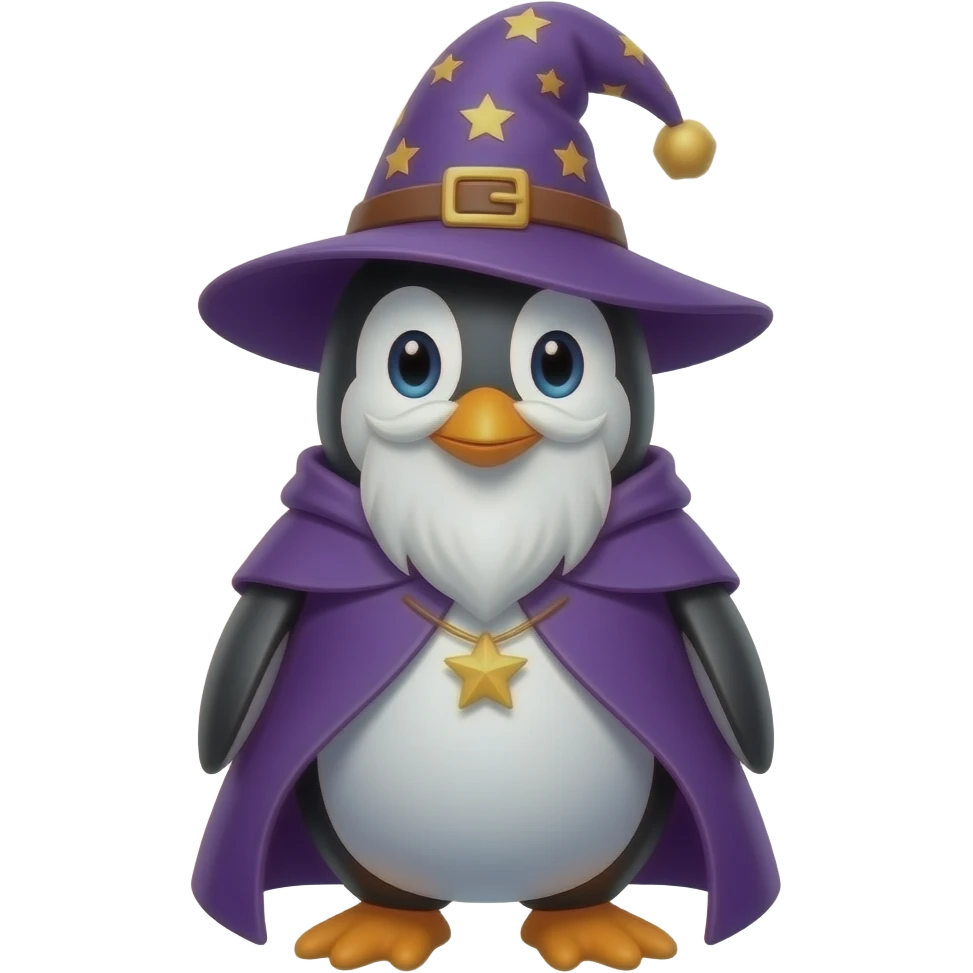 Penguin Wizard emoji