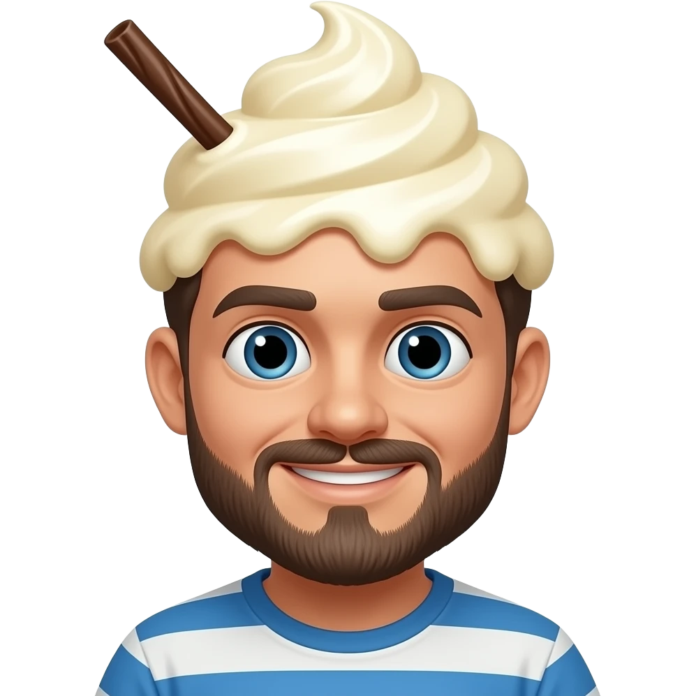 Gyatt with vanilla ice cream on itin it emoji