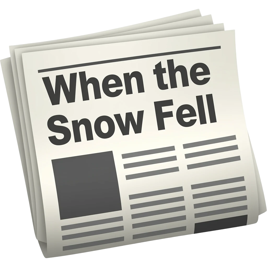 a newspaper called when the snow fell emoji