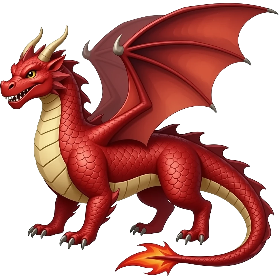 Dragón rojo epico emoji