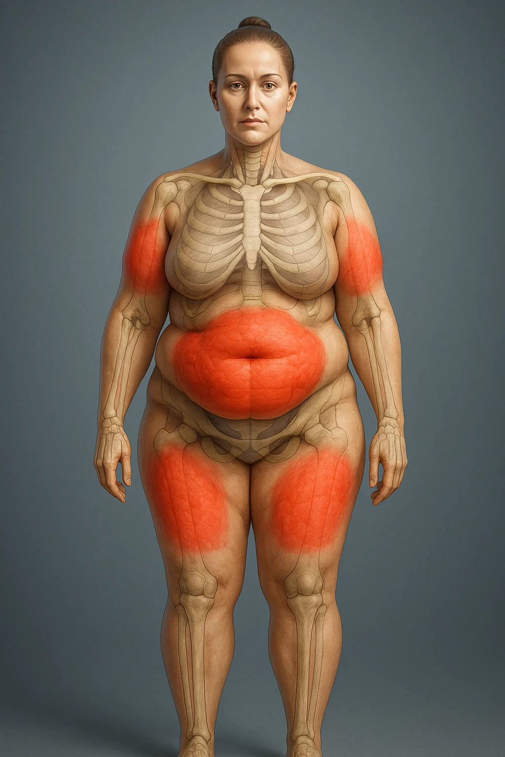 Donna Composizione Corporea Sbilanciata su un corpo umano in 3D emoji