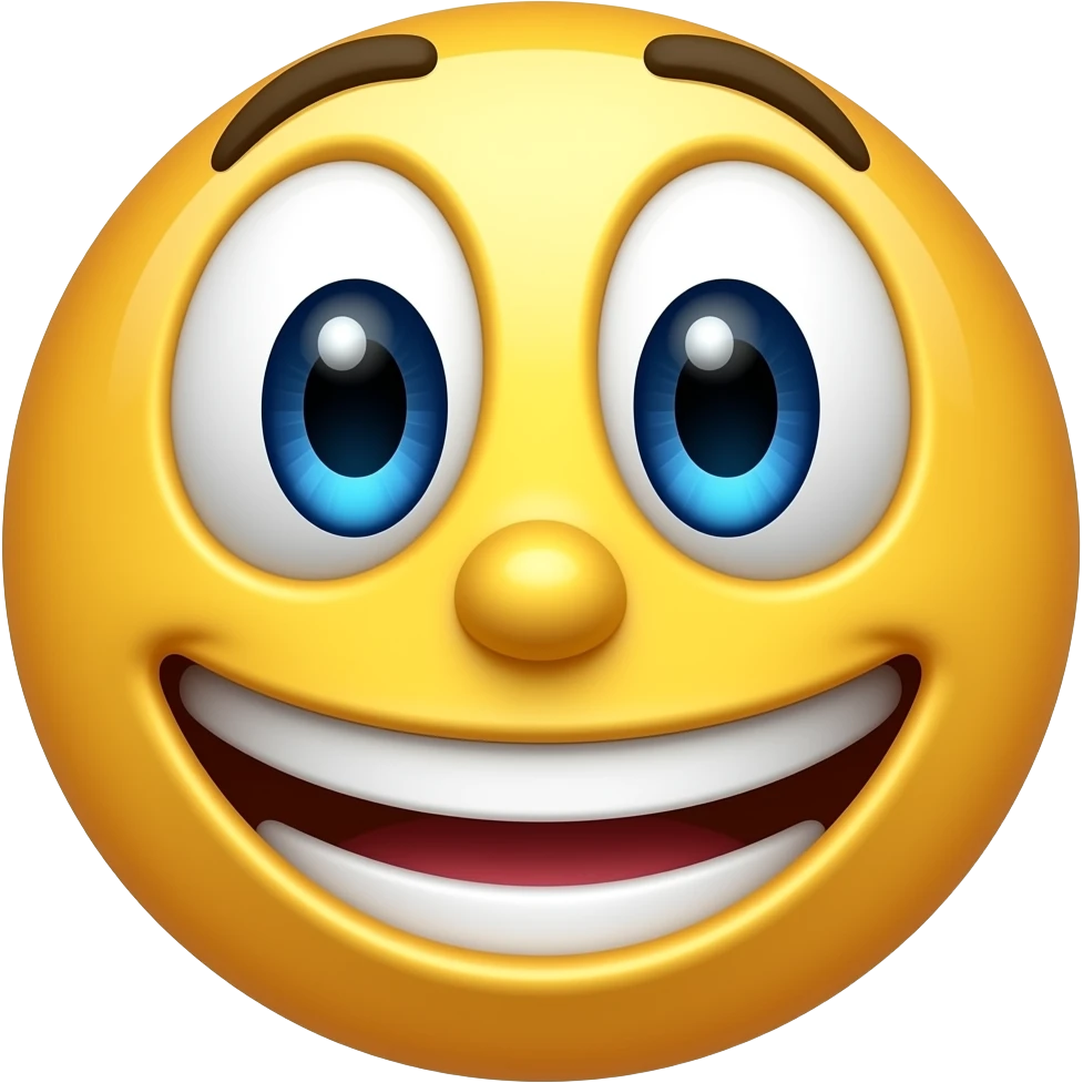 A smiley face with the distorted face emoji