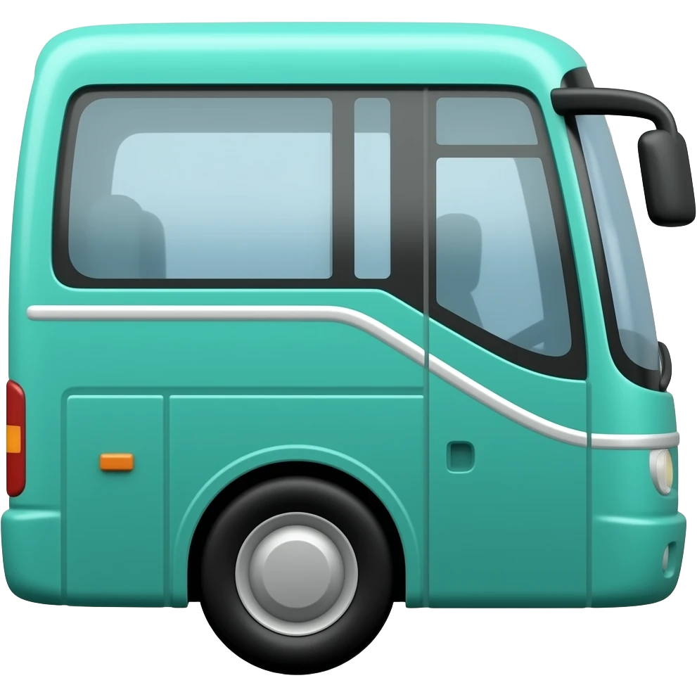 Teal Bus Side emoji