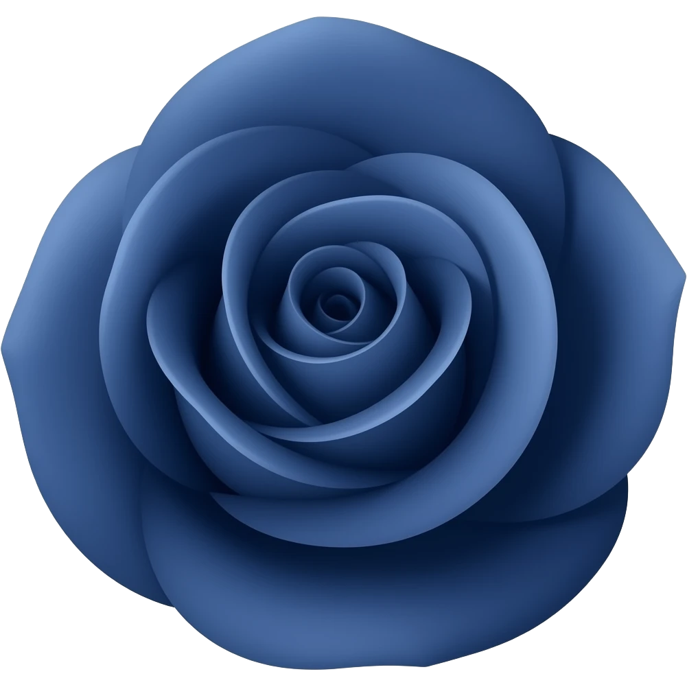 Dark blue rose emoji