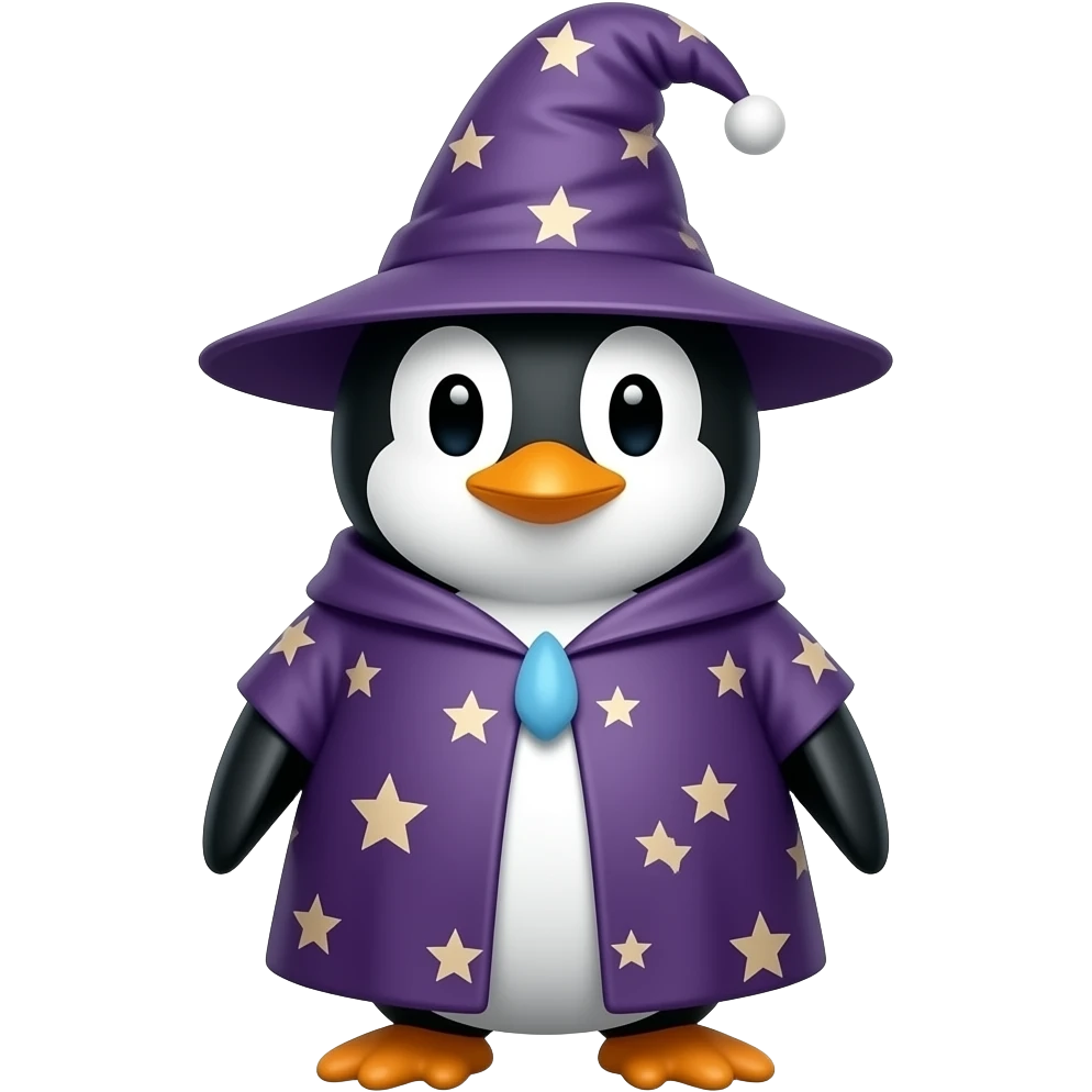 Penguin Wizard emoji