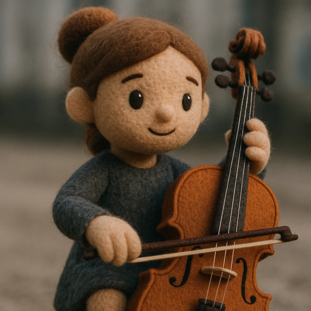 girl playing cello emoji