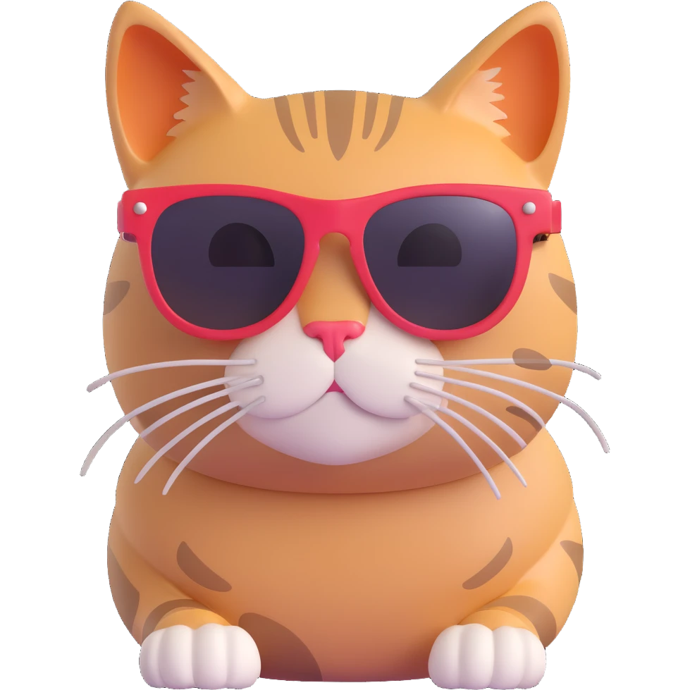 cat wearing sunglasses emoji