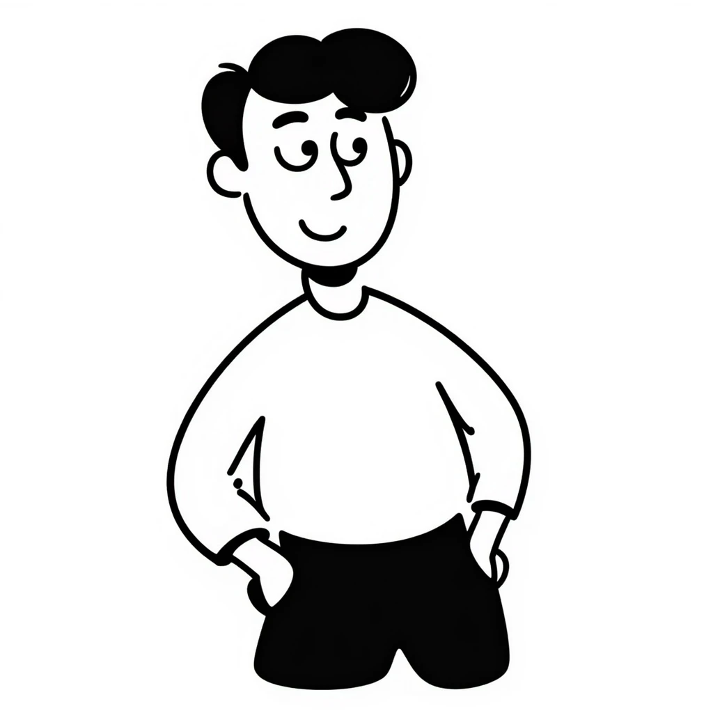 Recep İvedik character, comedic, recognizable, hand drawn doodle style emoji