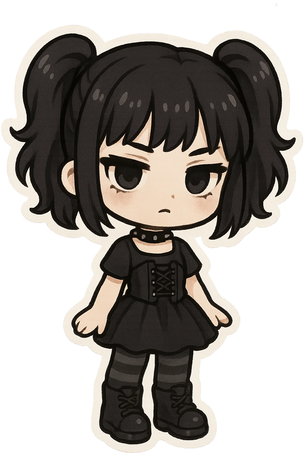 Goth black object emoji