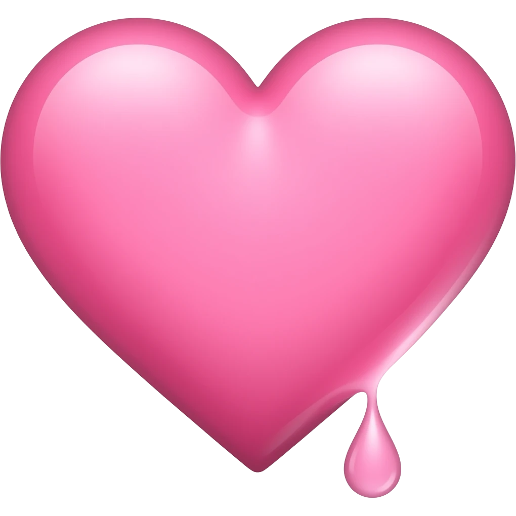 same as this emoji *❣️* but pink! *🩷* dripping one drip like the red one emoji