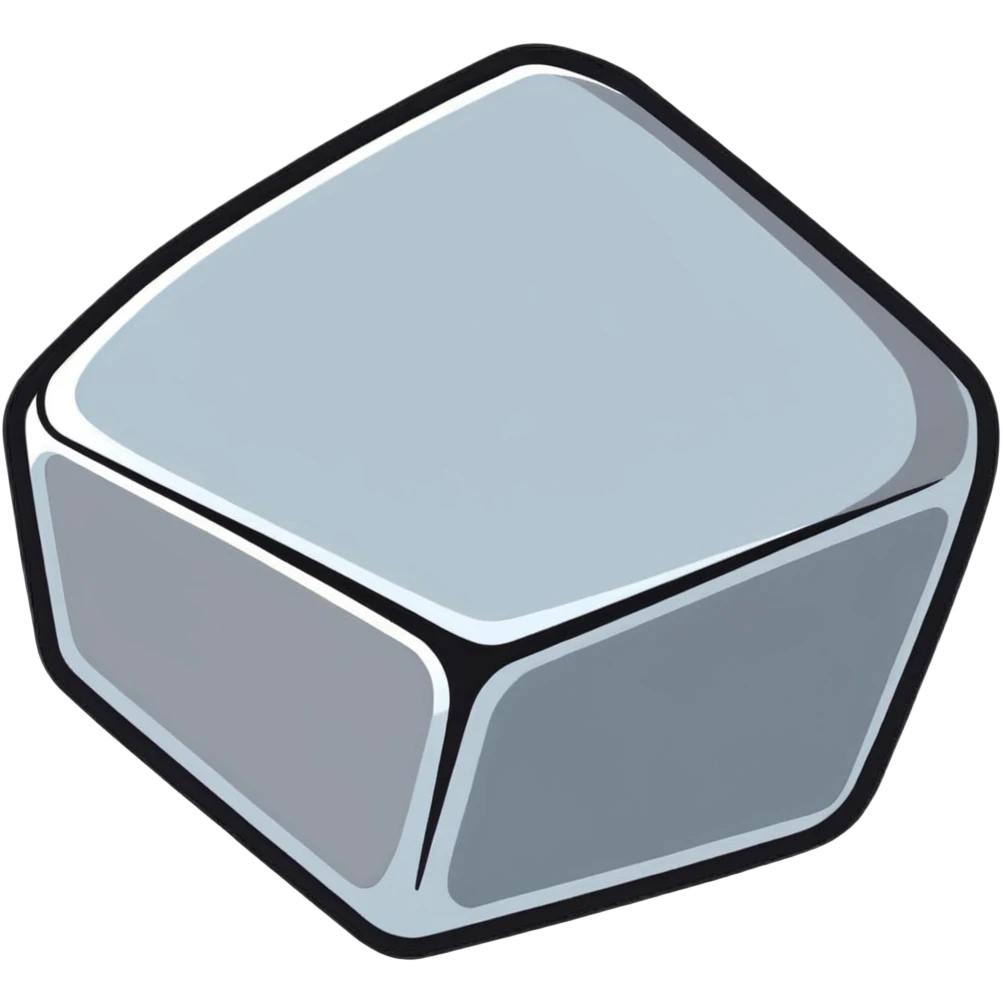 silver metallic germanium chunk emoji