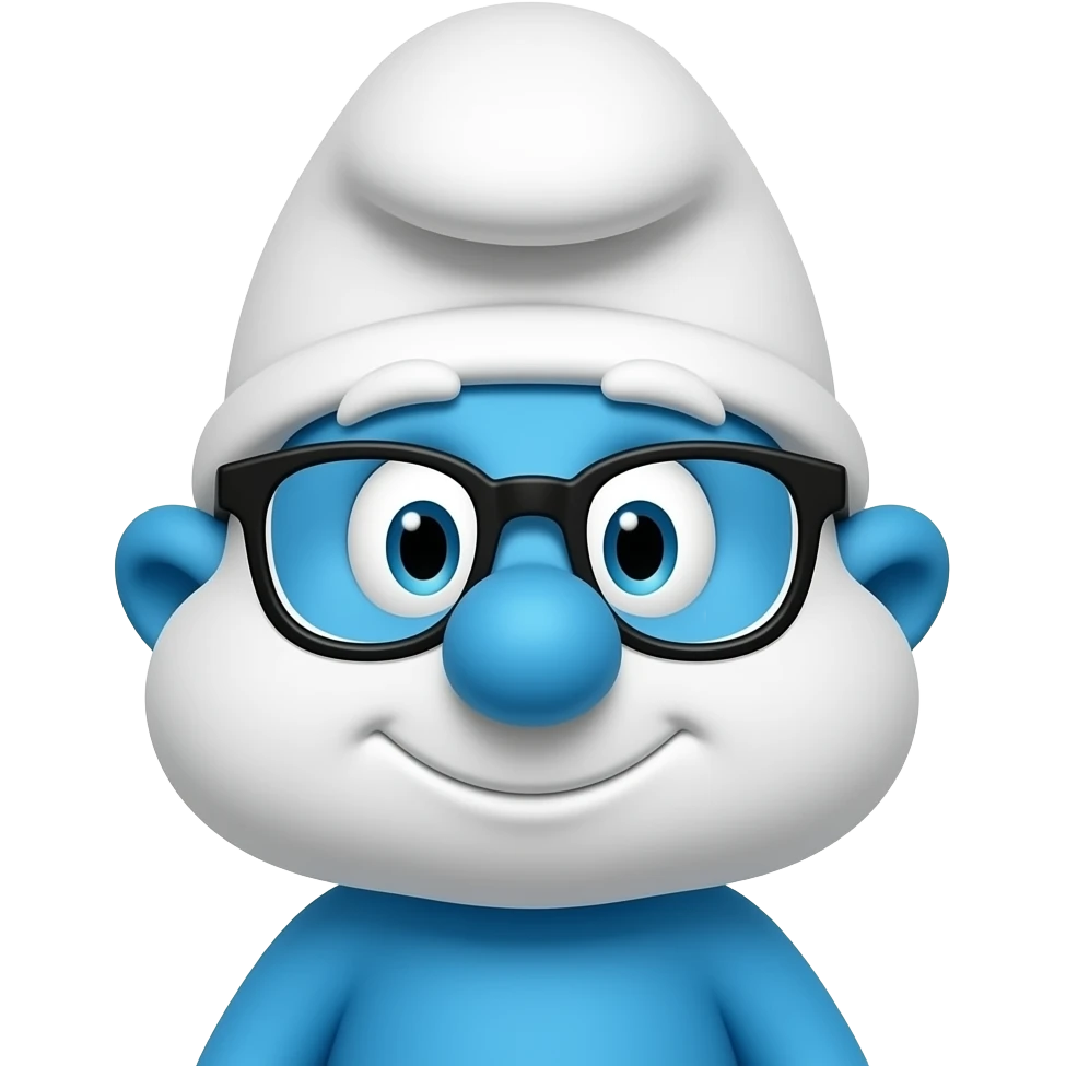 PAPA SMURF BUT BLACK AND NO GLASSES emoji