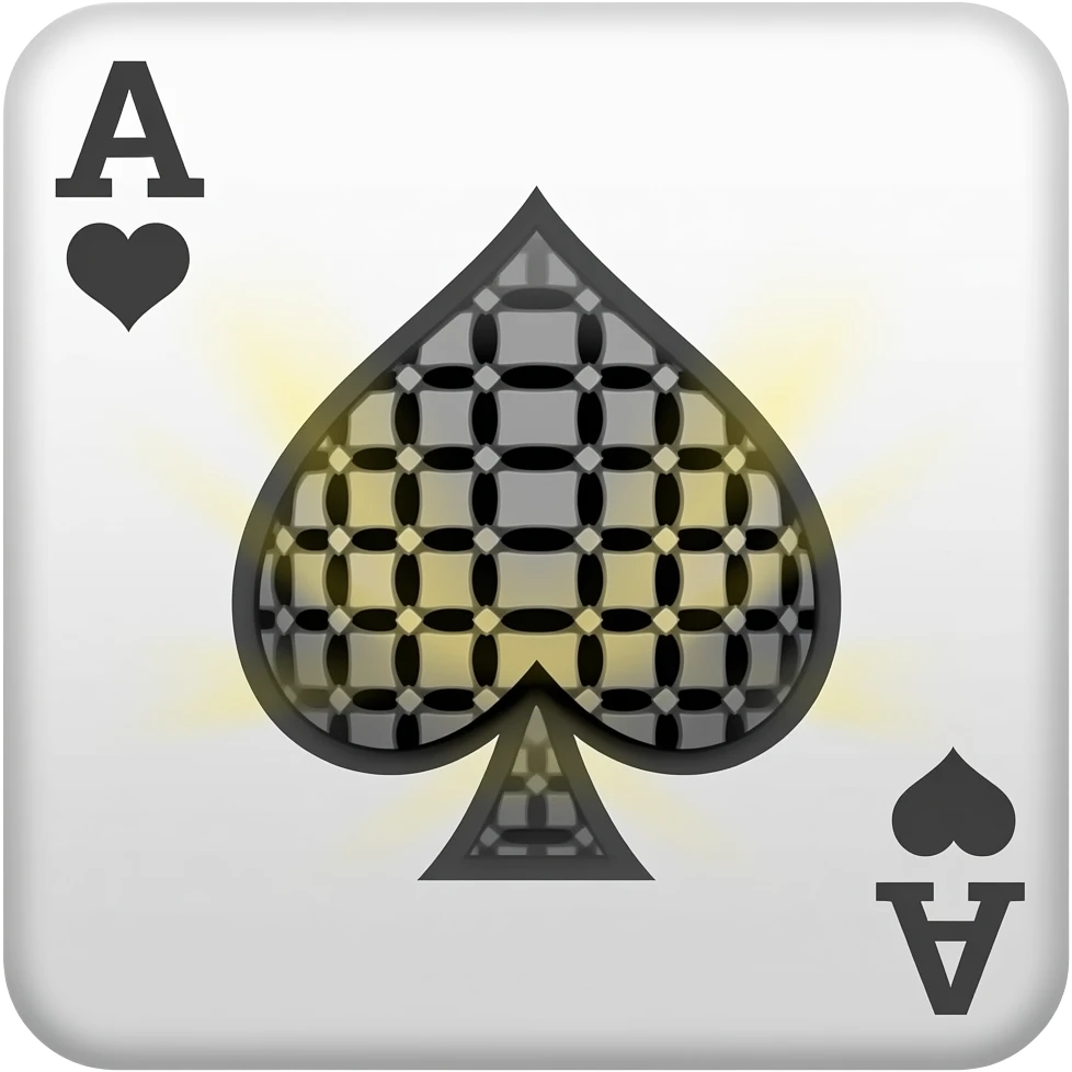 black and white ace of hearts  cards emoji