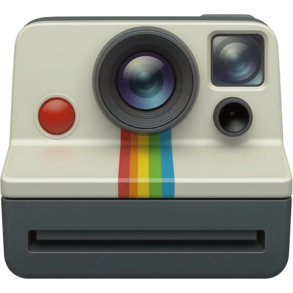 Polaroid camera emoji