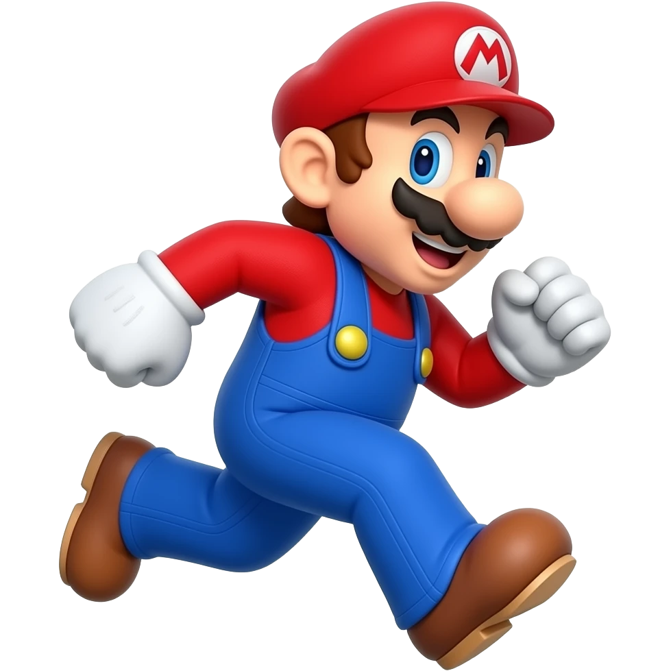 mario run side back on forward emoji