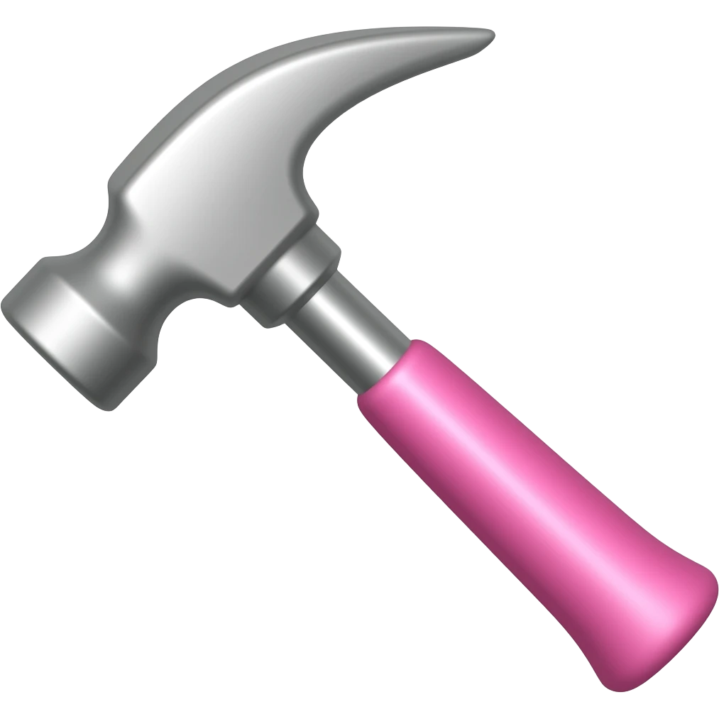 Розовый молоток emoji