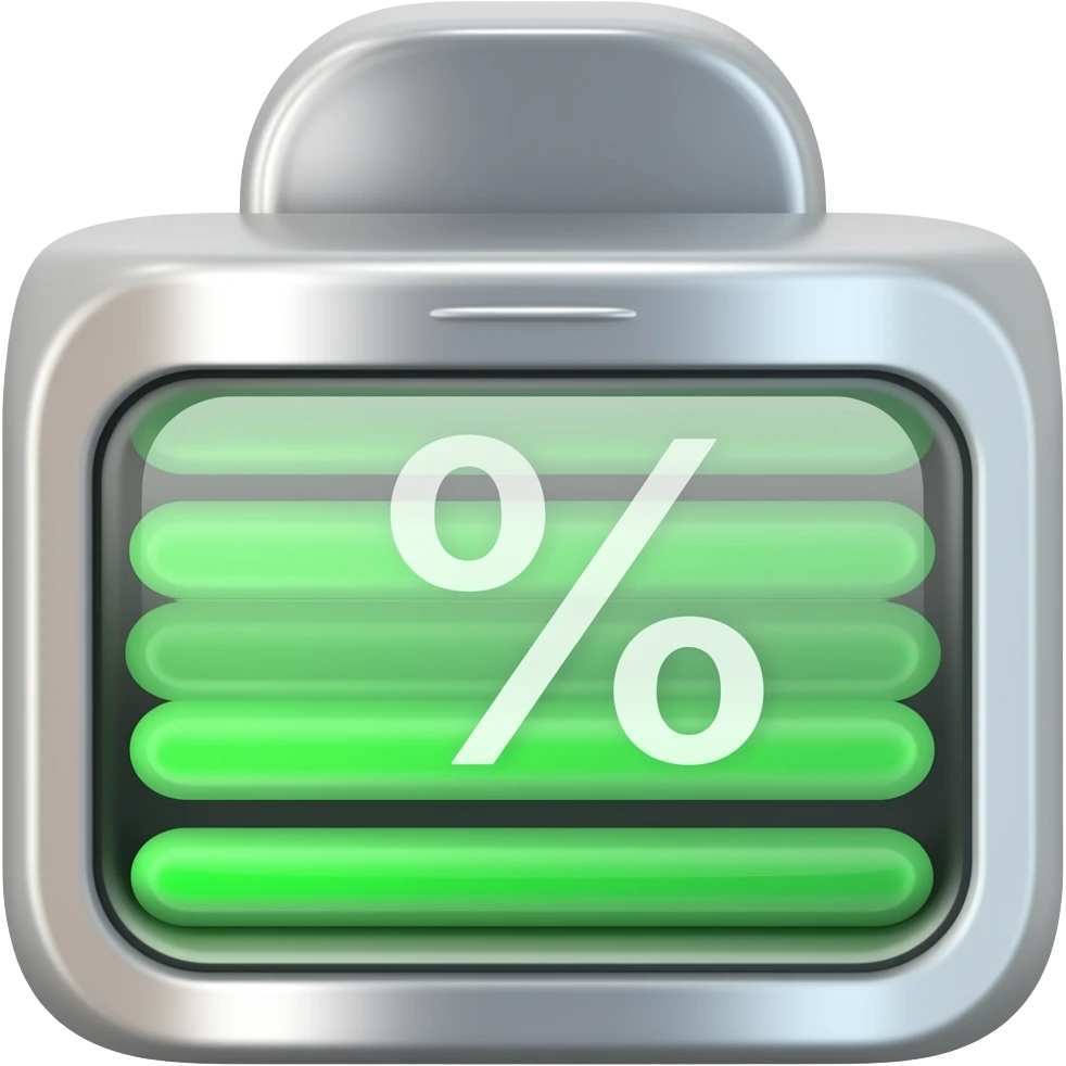 Battery percentage emoji